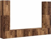 vidaXL Set comodă TV 8 pcs Lemn Vechi Lemn compozit