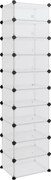vidaXL Suport de pantofi, transparent, 44x32x174 cm, PP