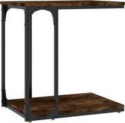 vidaXL Masă laterală, stejar fumuriu, 50x35x52 cm, lemn prelucrat