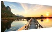 Tablou ponton din lemn (120x50 cm)