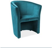 Fotoliu TM 1 velvet turcoaz Blu85/wenge
