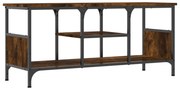 vidaXL Comodă TV, stejar afumat, 100x35x45 cm, lemn prelucrat & fier