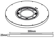 Plafonieră LED REVIT LED/24W/230V d. 30 cm alb Top Light