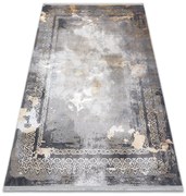 Covor LUCE 77 modern cadru vintage - structural gri / muştar