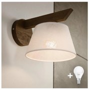 Aplică LED Brilagi ANTHONY 1xE14/40W/230V stejar nuc/alb