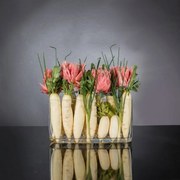 Aranjament floral decor festiv design LUX RECTANGULAR VASE DELFI