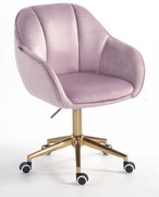 HR2055K Scaun Mov din Catifea cu Bază Aurie