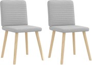 vidaXL Scaune de sufragerie 2 buc țesătură gri nor