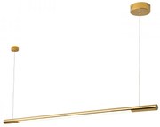 Lustra LED liniara, suspendata Organic 150cm, auriu P0360 MX