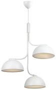 Pendul cu 3 surse de iluminat design modern TULLIO alb