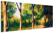 Tablou - Pădure de vară însorită, pictură (120x50 cm)
