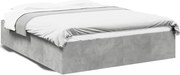 vidaXL Cadru de pat, gri beton, 150x200 cm, lemn prelucrat