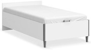 Pat fara tablie, cu spatiu de depozitare, Colectia White (120x200 cm)