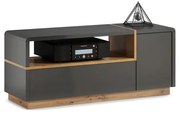 Comodă de televizor FRED antracit/stejar artizan