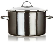 Banquet Oală emailată METALLIC Black 26 cm, 6 l,cu capac, 26 cm