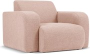 Fotoliu roz cu tapițerie din stofă bouclé Molino – Micadoni Home