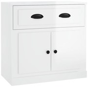 vidaXL Servantă, alb extralucios, 70x35,5x67,5 cm, lemn prelucrat