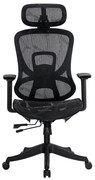 Scaun ergonomic SYYT 9518 negru, brațe 3D și șezut culisabil