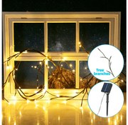 Instalație LED solară Aigostar 72xLED/4m IP65 300 mAh alb cald ramuri