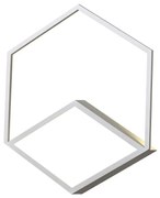 Aplica LED dimabila de perete/tavan KUBICK 13,5+20W alba