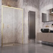 Usa de nisa culisanta Radaway Idea DWJ 130 cm sticla 6 mm finisaj auriu-transparent deschidere dreapta