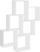 vidaXL Raft de perete cub, alb, 78x15x93 cm lemn prelucrat