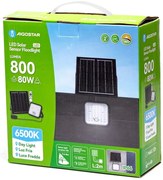 Aigostar - Proiector solar LED dimerizabil cu senzor LED/80W/3,4V IP66 + telecomandă