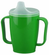 Cană cu muștiuc și 2 capace, 250 ml,verde