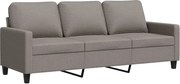vidaXL Canapea cu 3 locuri, taupe, 180 cm, material textil