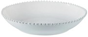 Farfurie adâncă pentru salată/paste din gresie ceramică Costa Nova Pearl, ⌀ 34 cm, alb