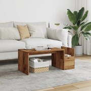vidaXL Măsuță de cafea, lemn învechit, 90x45x35 cm, lemn prelucrat