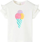 vidaXL Tricou pentru copii, ecru, 104