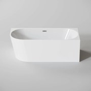 CORNER Cadă de baie semi-freestanding, colț, dreapta, alb, 150x75x58 cm