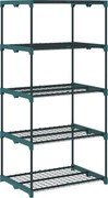 Outsunny Suport pentru Plante Vertical cu 5 Niveluri din Oțel și Plastic, Suport Ghivece pentru Interior și Exterior Grădină Balcon, 67x49x138 cm, Verde Închis | Aosom Romania