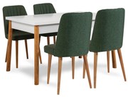Set mobilier sufragerie Senteago 1 (pentru 6 persoane) (pin atlantic + alb + verde). 1106429