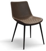 Scaun River, piele ecologica, structura metalica - MARO CASTAN - PIELE ECOLOGICA - NEGRU - STANDARD