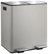 Coș de gunoi taupe pentru reciclare/cu pedală 2x20 l din oțel Aliya – Spirella