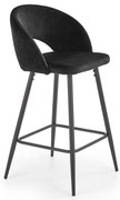 Scaun de bar H96 velvet negru H89 cm