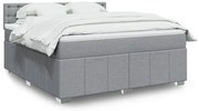 vidaXL Pat continental, gri deschis, 180x200 cm, material textil