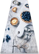 ANDRE 33570 covor lavabil Cupcake-uri, bucatarie, anti-alunecare - argint / bej