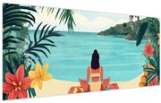 Tablou - Yoghiniță pe plajă (120x50 cm)