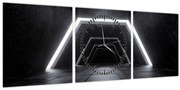 Tablou - Tunel futurist (cu ceas) (90x30 cm)