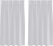 vidaXL Cortină din Voile 2 pcs Gri deschis 140 x 140 cm Poliester