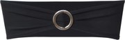 vidaXL Fundă elastică decorativă scaun, cataramă diamante, negru, 25 buc.
