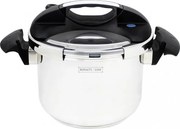 Oala sub presiune Royalty Line RL-PS6L, 6 L, 80 kPa, Otel inoxidabil, Supapa de siguranta, Inductie, Argintiu