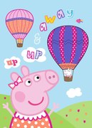 Purcelușa Peppa Hot Air Balloon pătură polar 100x140cm