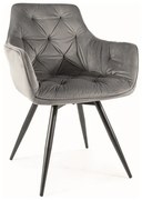 Scaun Mango velvet gri Blu14