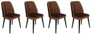 Set de scaune de sufragerie Alfa Brown, 4 buc.