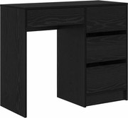 vidaXL Birou cu sertar Stejar Negru 90 x 37.5 x 75 cm Lemn compozit