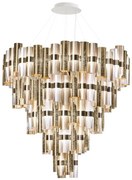 Lustra LED Art Deco de dimensiuni mari, realizata manual LA LOLLO 5XL Gold